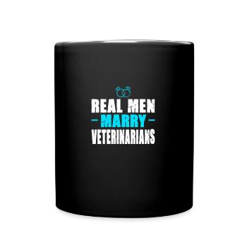 Veterinanian Real men marry : Veterinanian - Tasse einfarbig - Schwarz - Vorne