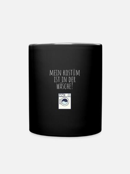 Anti-Fasching Anti-Karneval Kostüm - Tasse einfarbig - Schwarz
