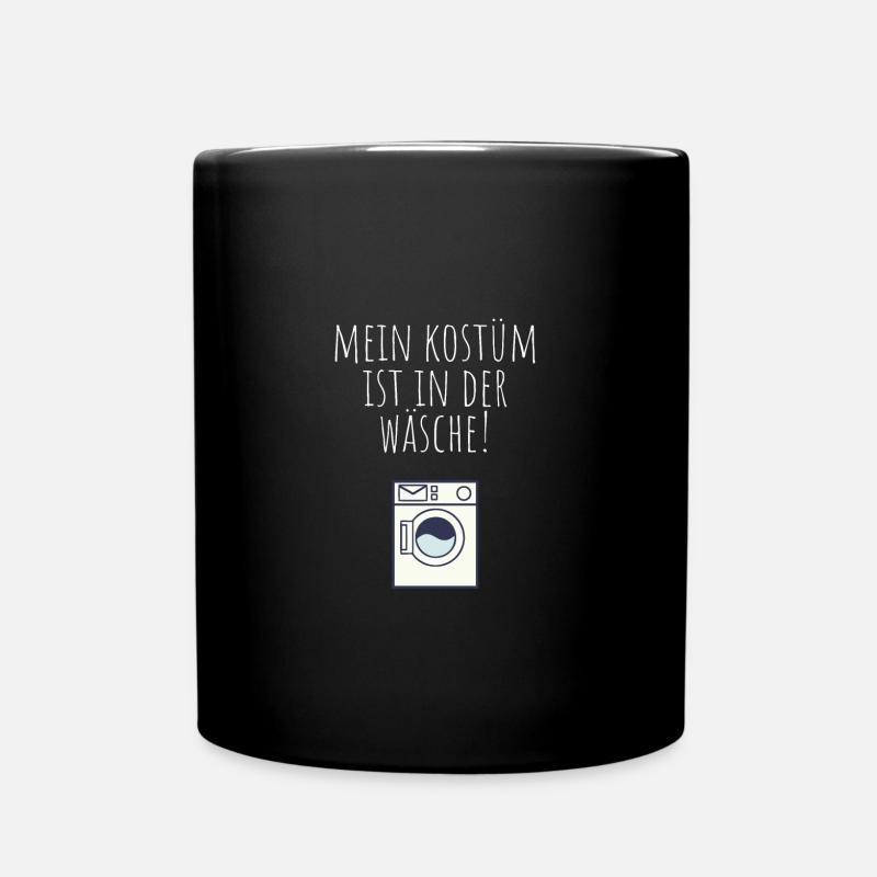 Anti-Fasching Anti-Karneval Kostüm - Tasse einfarbig - Schwarz
