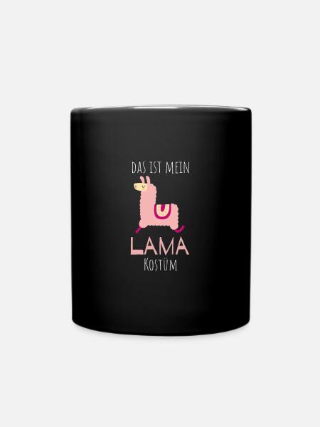 Anti-Fasching Anti-Karneval Kostüm Lama - Tasse einfarbig - Schwarz