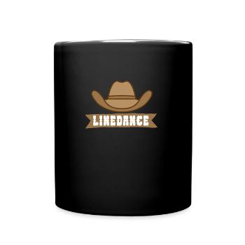Linedance - Tasse einfarbig - Schwarz - Vorne