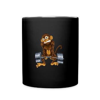 Sport de soulevé de terre de singe - Mug uni - noir - Devant