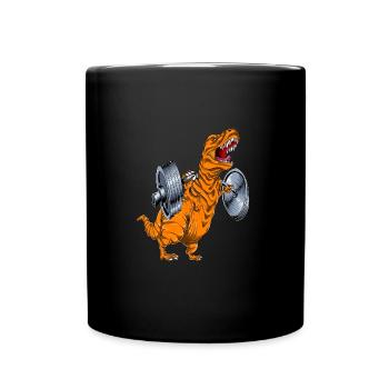 Tyrannosaurus Squat - Full Colour Mug - black - Front