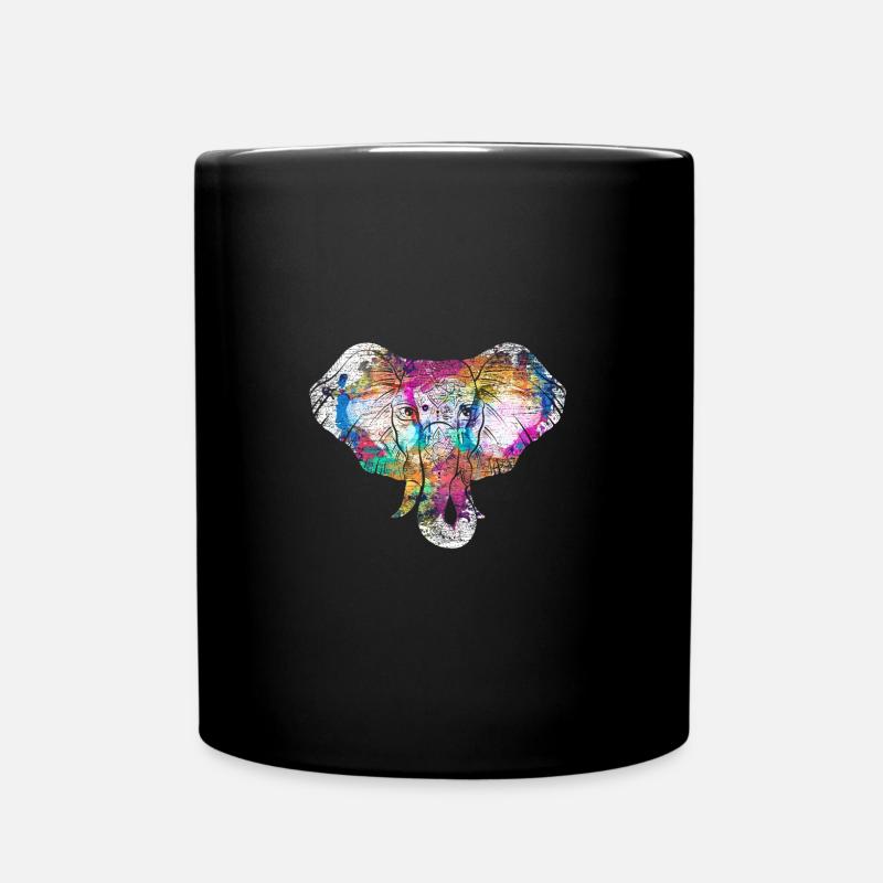éléphant - Mug uni - noir