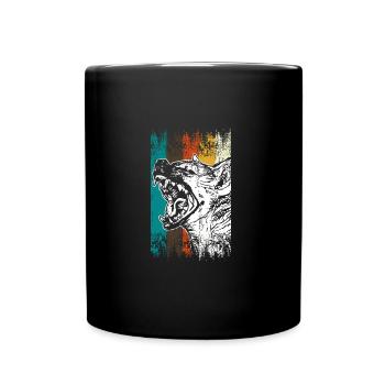 Retro Hyène Afrique - Mug uni - noir - Devant