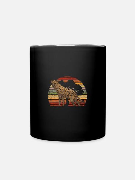 Animal hyène rétro - Mug uni - noir