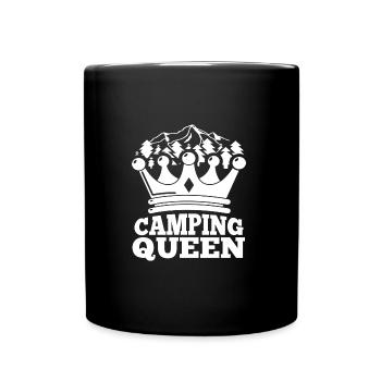 Camping Queen Women Camper Holiday - Full Colour Mug - black - Front