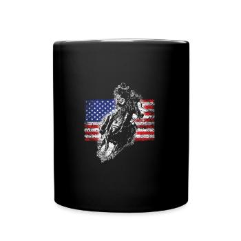 Drapeau Cowboy - Mug uni - noir - Devant