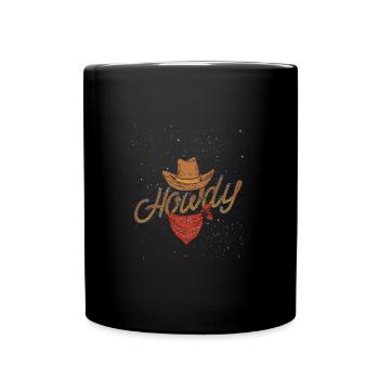 Cowboy - Tasse einfarbig - Schwarz - Vorne