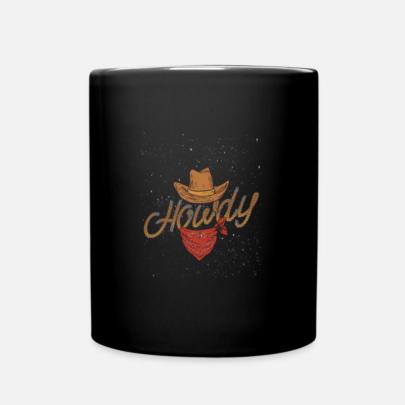 cow-boy - Mug uni - noir