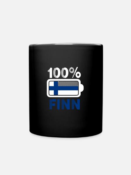 Finnland Finne - Tasse einfarbig - Schwarz