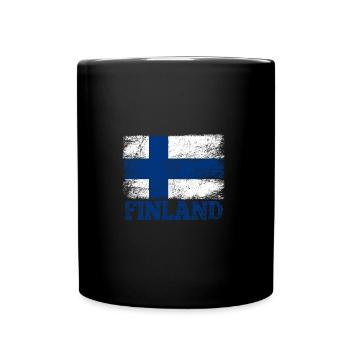 Drapeau de la Finlande - Mug uni - noir - Devant