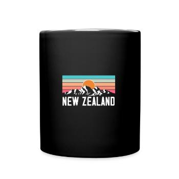 Pays de la Nouvelle-Zélande - Mug uni - noir - Devant