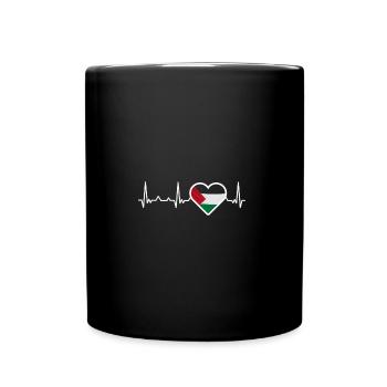 Palestine heart love - Mug uni - noir - Devant