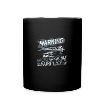 Aircraft aviation - Full Colour Mug - black - Front