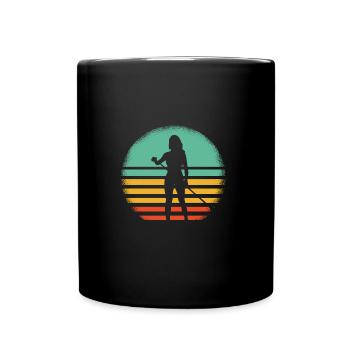 Stand up paddle fille rétro - Mug uni - noir - Devant