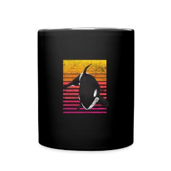 Orca Wal - Tasse einfarbig - Schwarz - Vorne