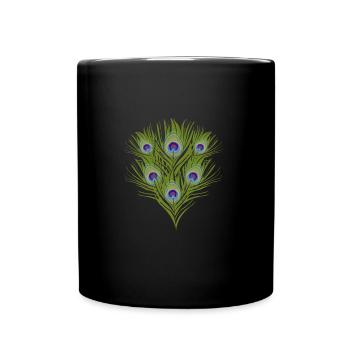Peacock zoo - Full Colour Mug - black - Front