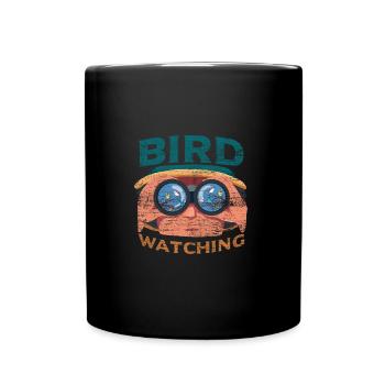 Bird Binoculars - Full Colour Mug - black - Front