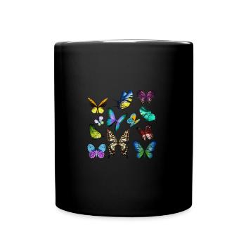 Papillon insecte cocon - Mug uni - noir - Devant