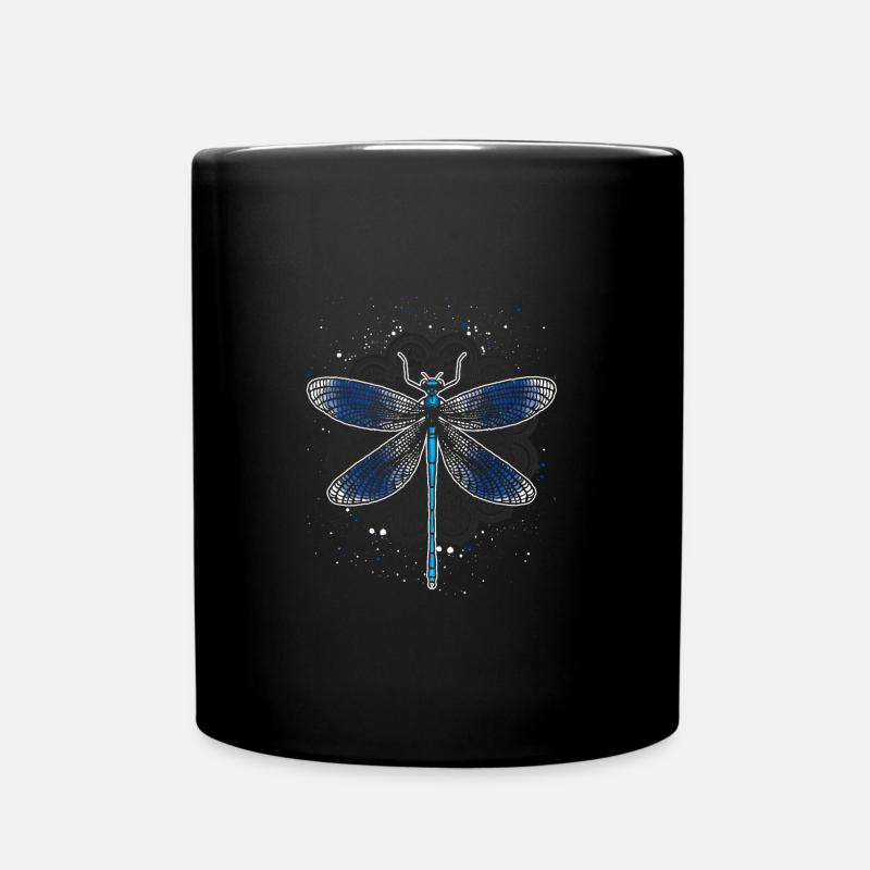 Libelle Tierliebhaber - Tasse einfarbig - Schwarz