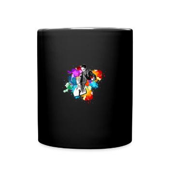 Cello cellist - Full Colour Mug - black - Front