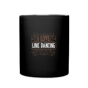 Linedance Cowboy Western - Full Colour Mug - black - Front