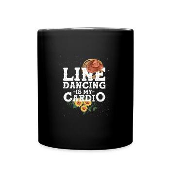 Danse en ligne - Mug uni - noir - Devant