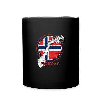 Norvège pays Vikings - Mug uni - noir - Devant