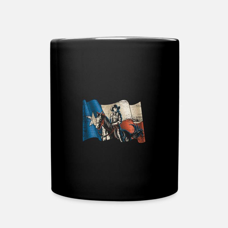 Texas Cowboy - Tasse einfarbig - Schwarz