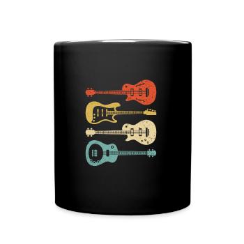 Guitariste guitare basse - Mug uni - noir - Devant