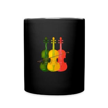 Cello cello player - Full Colour Mug - black - Front