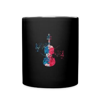 Cello Cellospieler Musik - Tasse einfarbig - Schwarz - Vorne