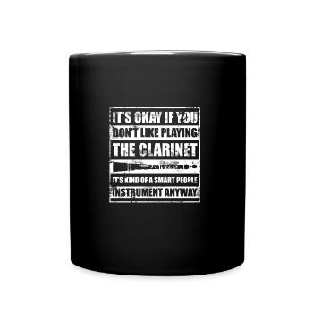 Klarinette - Tasse einfarbig - Schwarz - Vorne