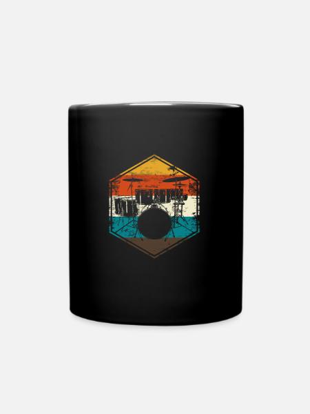 Tambours rétro - Mug uni - noir