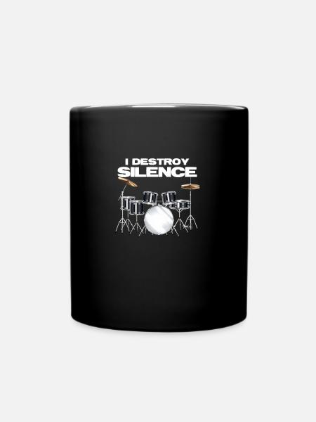 Schlagzeug Schlagzeuger Drumsticks - Tasse einfarbig - Schwarz