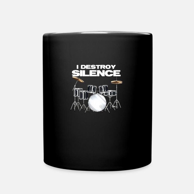 Schlagzeug Schlagzeuger Drumsticks - Tasse einfarbig - Schwarz
