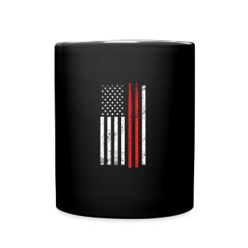 Drums America musicians - Full Colour Mug - black - Front