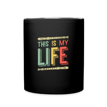 Musique de musicien de flûte - Mug uni - noir - Devant