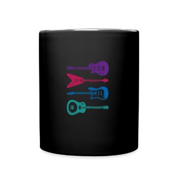 Gitarre E-Gitarre - Tasse einfarbig - Schwarz - Vorne