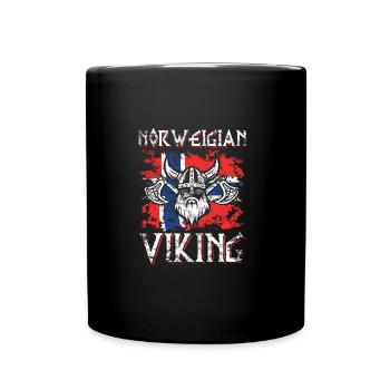 Norwegen Wikinger Skandinavien - Tasse einfarbig - Schwarz - Vorne