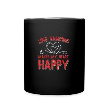 Danse en ligne - Mug uni - noir - Devant