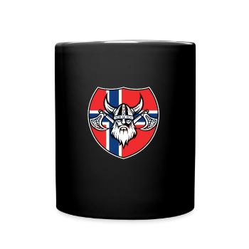 Norvège vikings - Mug uni - noir - Devant
