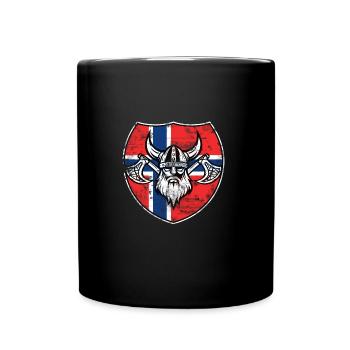 Idée cadeau Norvège viking - Mug uni - noir - Devant