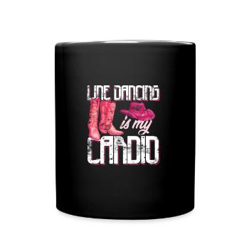 Linedance Cowboystiefel - Tasse einfarbig - Schwarz - Vorne