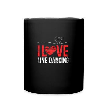 Danse en ligne - Mug uni - noir - Devant
