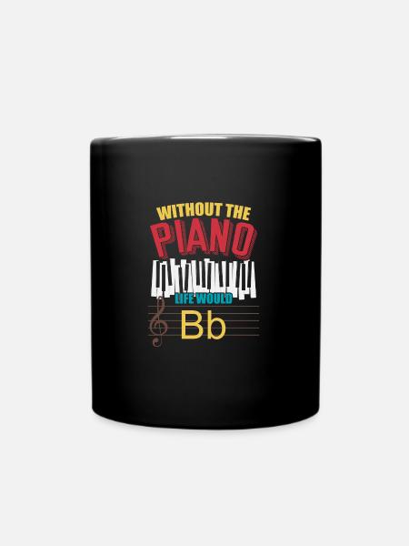 Piano musical instrument - Full Colour Mug - black