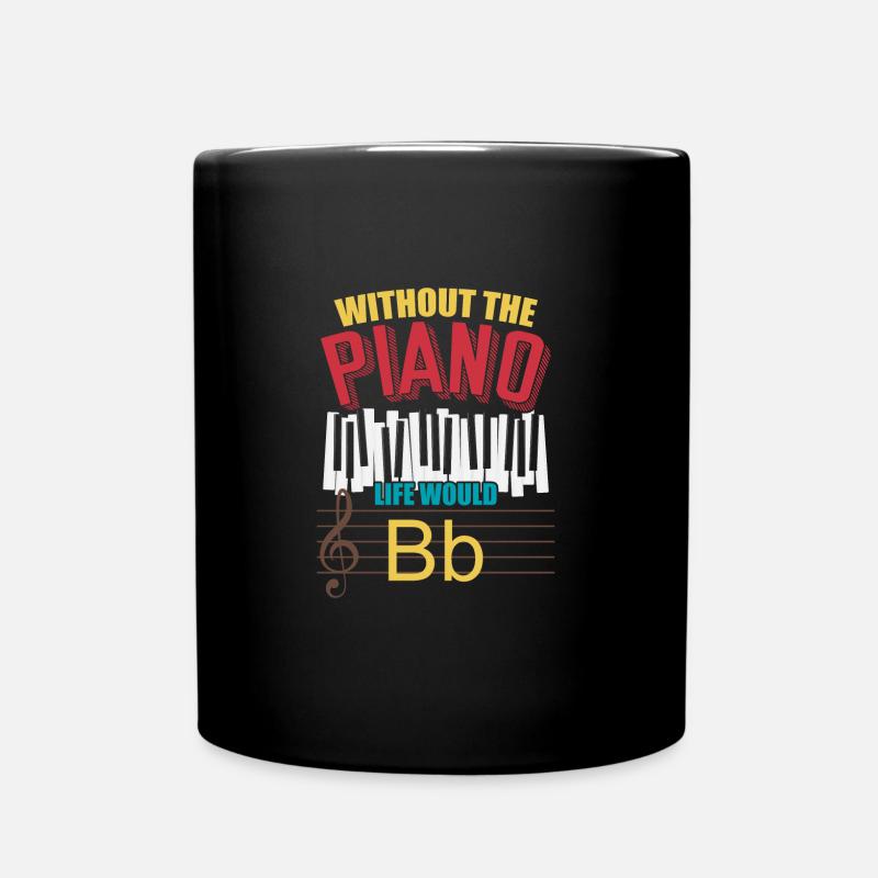 Instrument de musique pour piano - Mug uni - noir