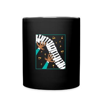 Piano Jazz Musik - Tasse einfarbig - Schwarz - Vorne