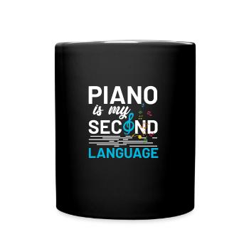 Piano music piano - Full Colour Mug - black - Front